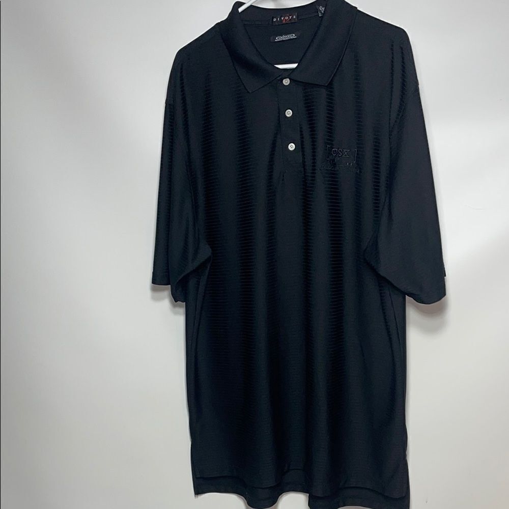 Divots Black Polo Shirt
